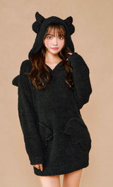 モデル：163cm（着用サイズ：FREE　着用カラー：BLK）