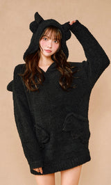 モデル：163cm（着用サイズ：FREE　着用カラー：BLK）