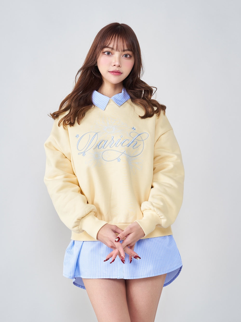 ガーベラモチーフプルオーバー - yel