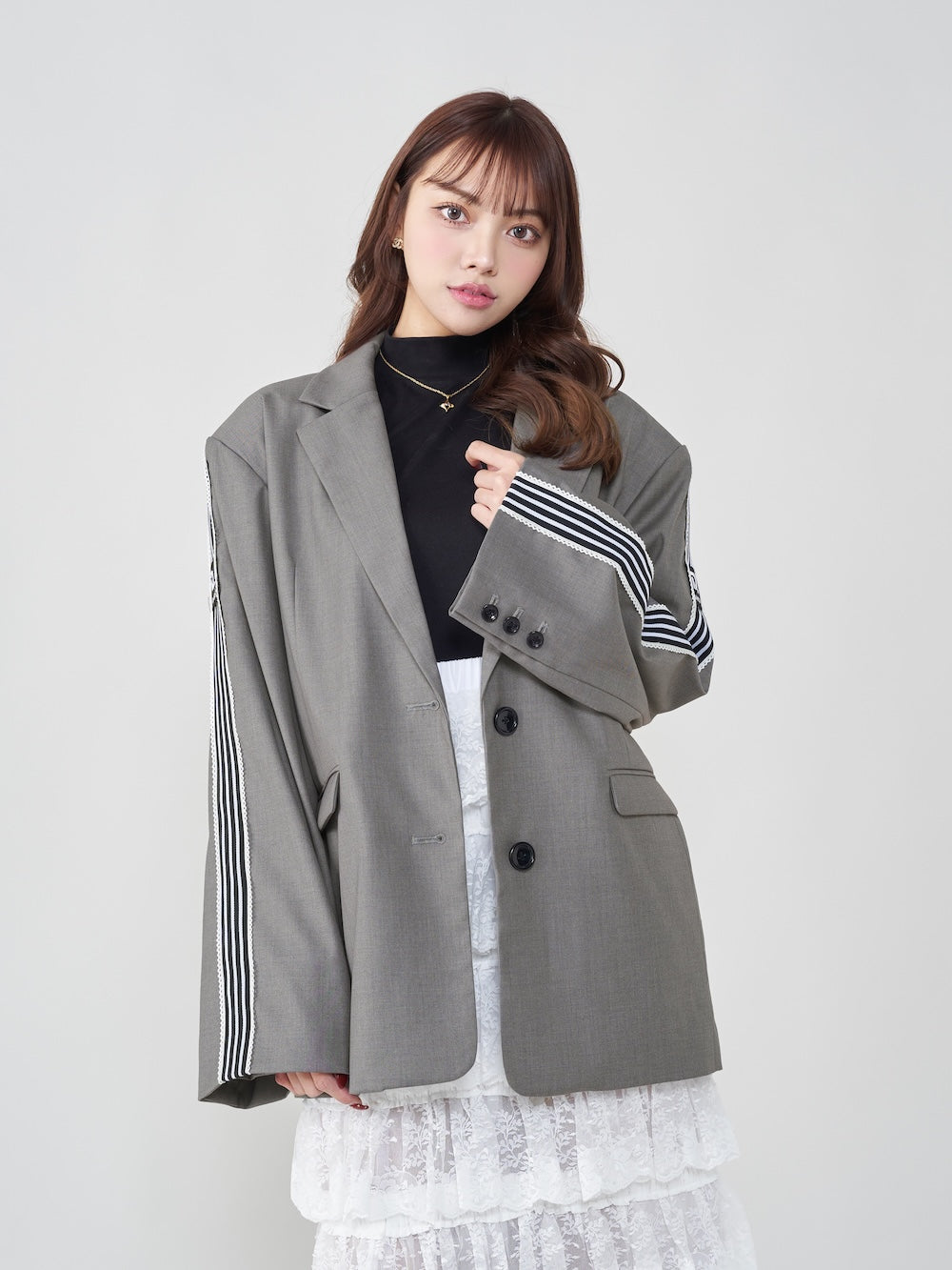 サイドライントラックオーバージャケット - gry