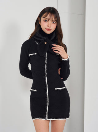モデル：163cm（着用サイズ：FREE　着用カラー：BLK）