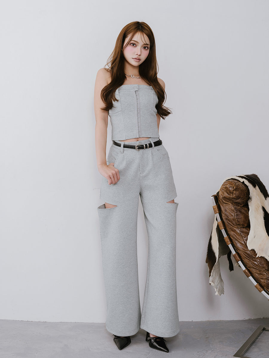 モデル：163cm（着用サイズ：S　着用カラー：GRY）