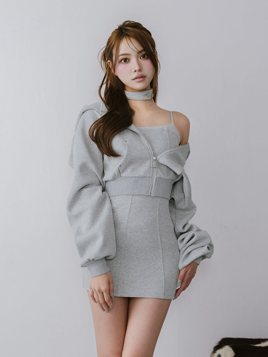 モデル：163cm（着用サイズ：FREE　着用カラー：GRY）