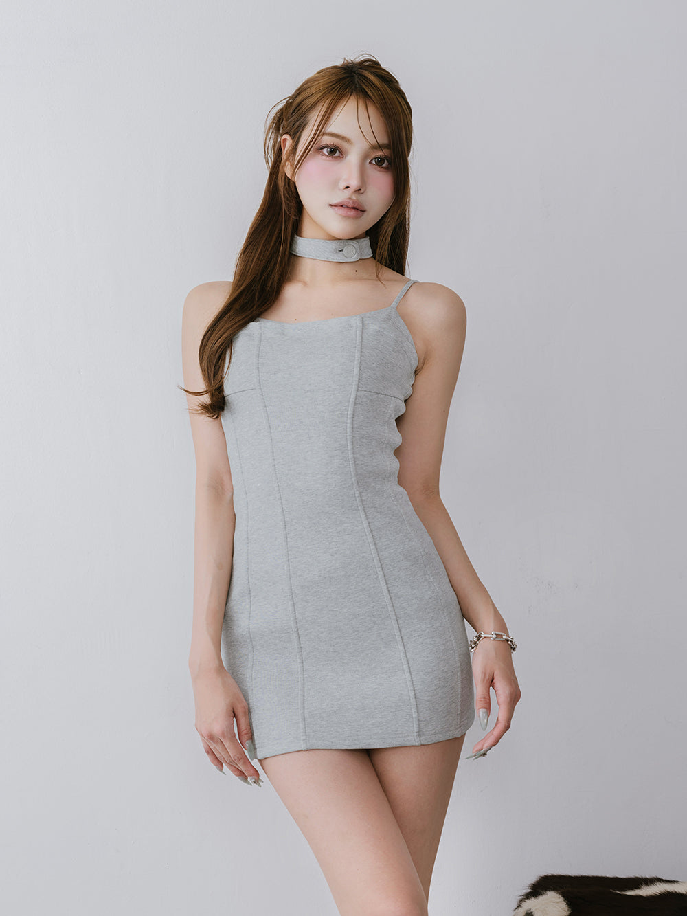 モデル：163cm（着用サイズ：FREE　着用カラー：GRY）