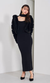 モデル：163cm（着用サイズ：FREE　着用カラー：BLK）