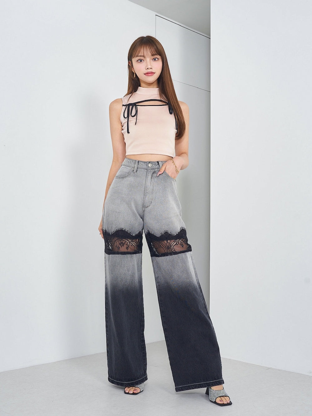 モデル：163cm（着用サイズ：FREE　着用カラー：P-BEG）