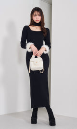 モデル：163cm（着用サイズ：FREE　着用カラー：BLK）