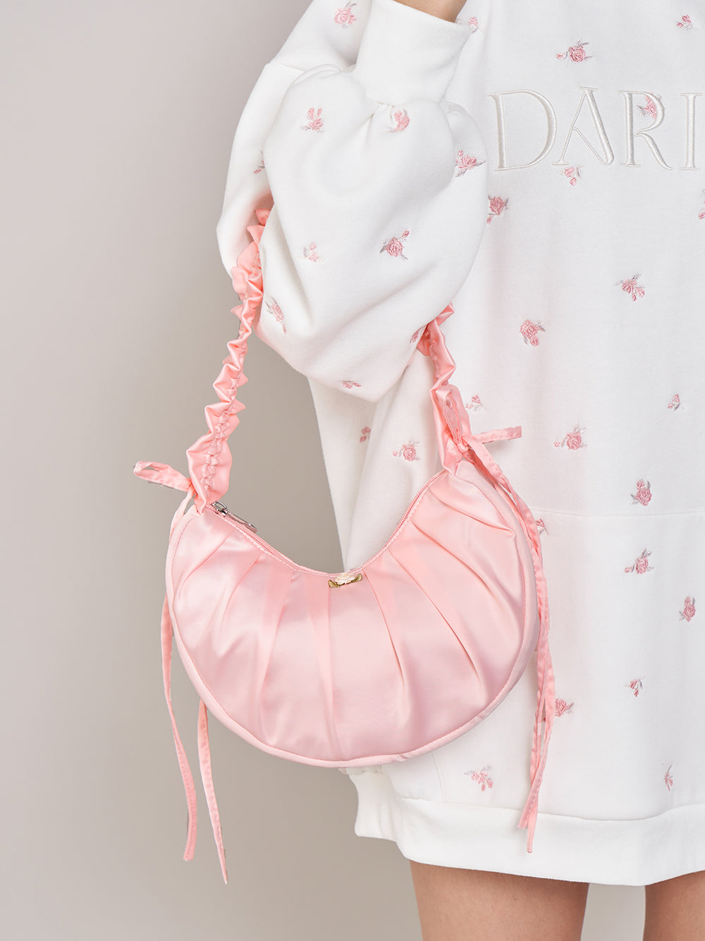 フラワーハンドルミニバッグ