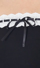 モデル：163cm（着用サイズ：FREE　着用カラー：BLK）