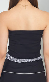 モデル：163cm（着用サイズ：FREE　着用カラー：BLK）