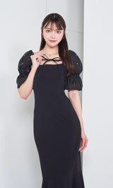 モデル：163cm（着用サイズ：FREE　着用カラー：BLK）