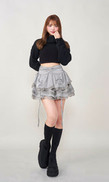 モデル：163cm（着用サイズ：FREE　着用カラー：GRY）