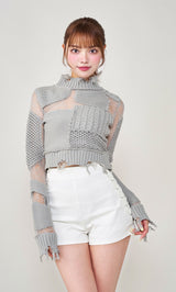 モデル：163cm（着用サイズ：FREE　着用カラー：GRY）