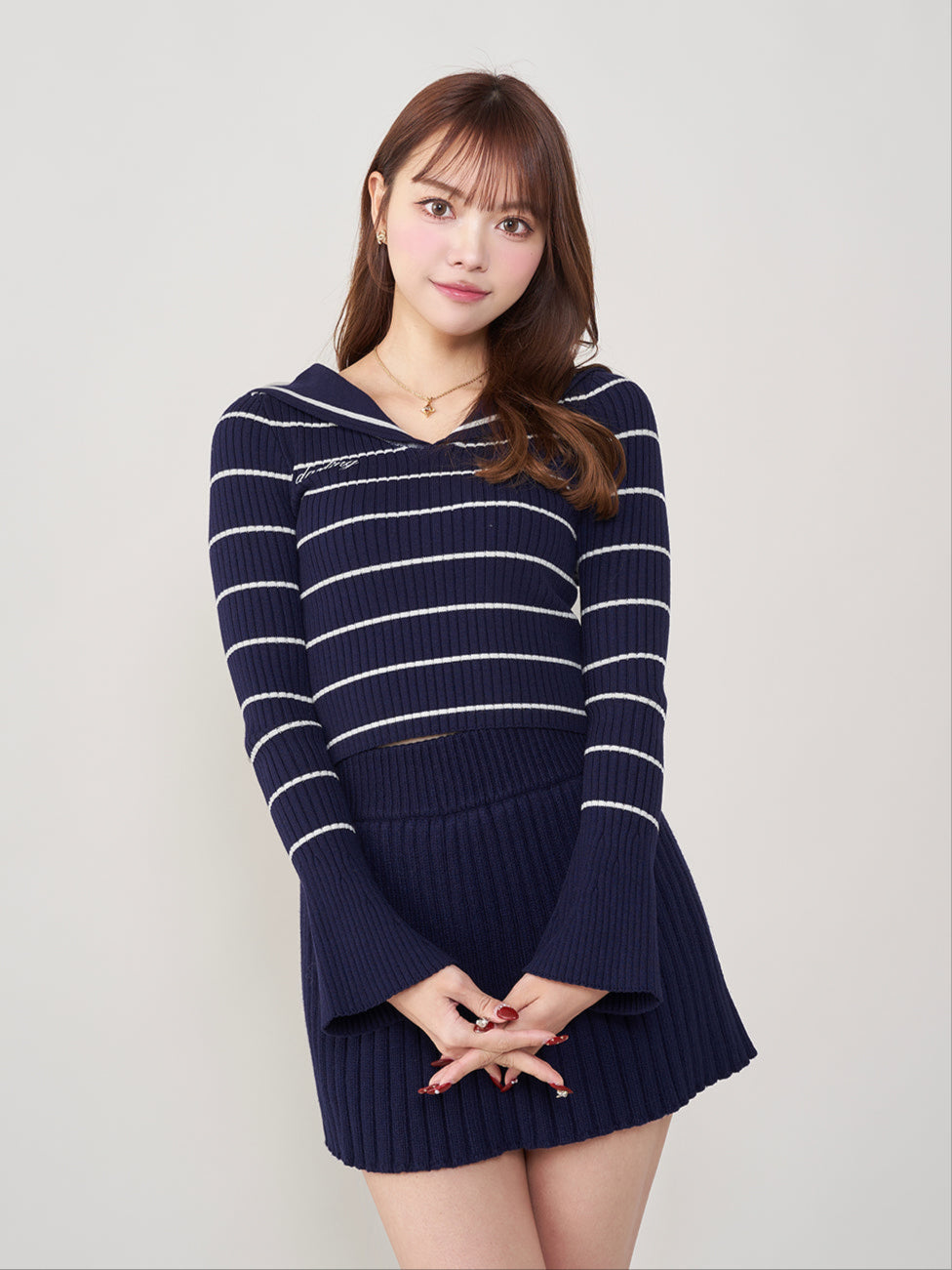 モデル：163cm（着用サイズ：FREE　着用カラー：NVY）