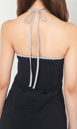 モデル：163cm（着用サイズ：FREE　着用カラー：BLK）