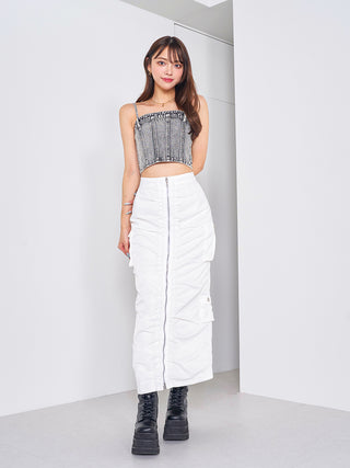 モデル：163cm（着用サイズ：FREE　着用カラー：BLK）