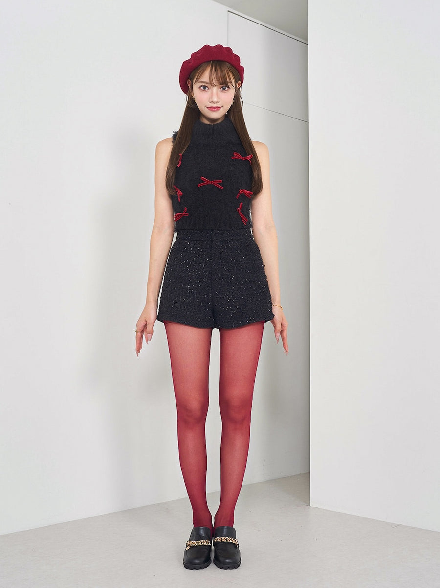 モデル：163cm（着用サイズ：FREE　着用カラー：BLK）