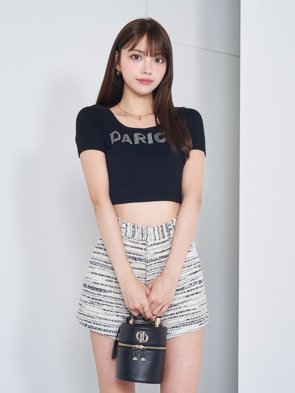ロゴショートTシャツ - blk