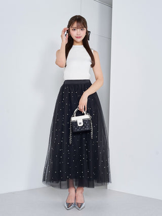 モデル：163cm（着用サイズ：FREE　着用カラー：BLK）
