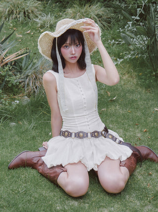 モデル：163cm（着用サイズ：FREE　着用カラー：WHT）