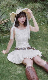 モデル：163cm（着用サイズ：FREE　着用カラー：WHT）