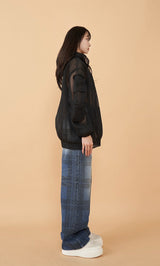 モデル：163cm（着用サイズ：FREE　着用カラー：BLK）