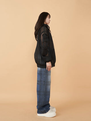モデル：163cm（着用サイズ：FREE　着用カラー：BLK）