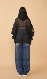 モデル：163cm（着用サイズ：FREE　着用カラー：BLK）