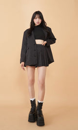 モデル：163cm（着用サイズ：FREE　着用カラー：BLK）