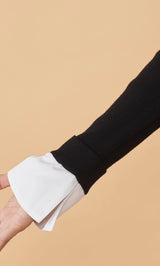 モデル：163cm（着用サイズ：FREE　着用カラー：BLK）