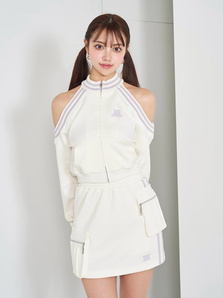Open Shoulder Jersey Top