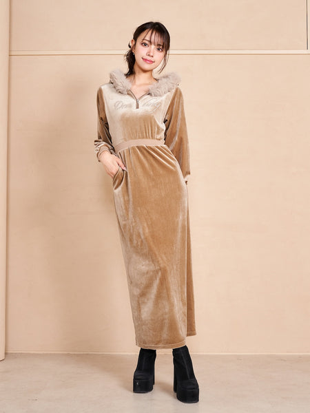 Winter Velour Long Dress