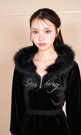 モデル：163cm（着用サイズ：FREE　着用カラー：BLK）