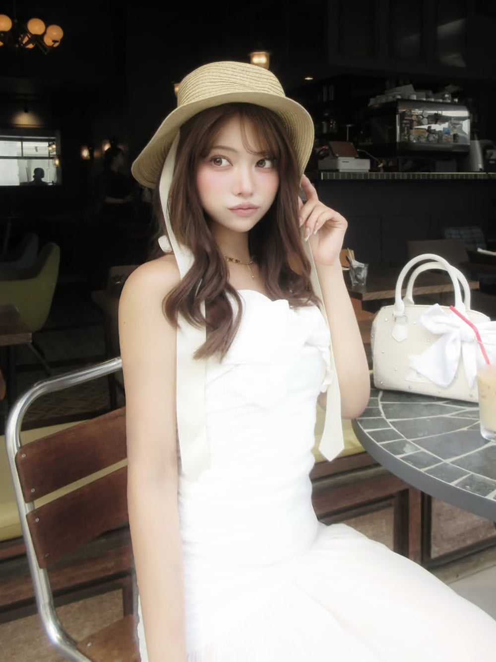 モデル：163cm（着用サイズ：FREE　着用カラー：WHT）