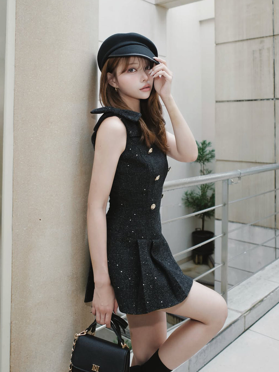 モデル：163cm（着用サイズ：FREE　着用カラー：BLK）