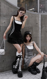 【BLK】158cm/FREE 【GRY】163cm/FREE