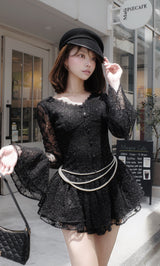 モデル：163cm（着用サイズ：FREE　着用カラー：BLK）
