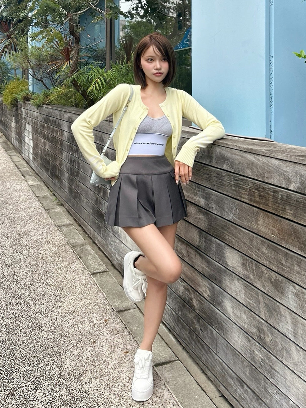 モデル：163cm（着用サイズ：S　着用カラー：GRY）