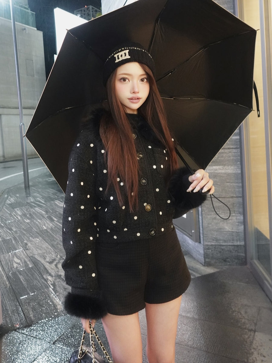 モデル：163cm（着用サイズ：FREE　着用カラー：BLK）