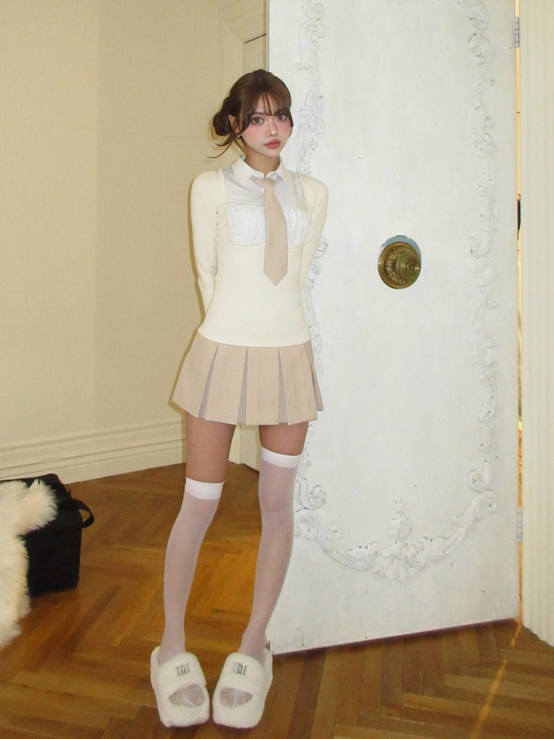 モデル：163cm（着用サイズ：FREE　着用カラー：BEG）