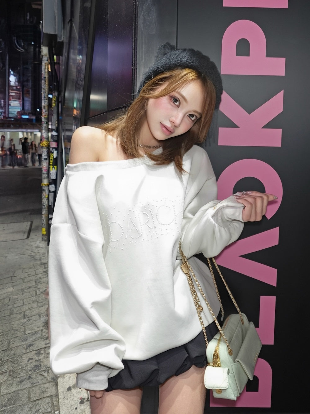 バックリボンパールグラフィックスウェットプルオーバー