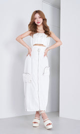 モデル：158cm（着用サイズ：FREE　着用カラー：WHT）