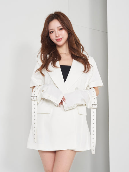 Cut-out Design Drawstring Jacket