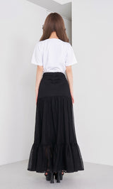 モデル：158cm（着用サイズ：FREE　着用カラー：WHT）