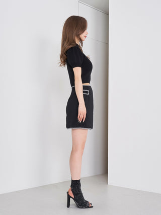 モデル：158cm（着用サイズ：S　着用カラー：BLK）