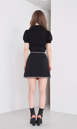 モデル：158cm（着用サイズ：S　着用カラー：BLK）