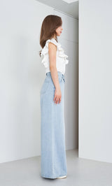 モデル：158cm（着用サイズ：S　着用カラー：I-BLU）