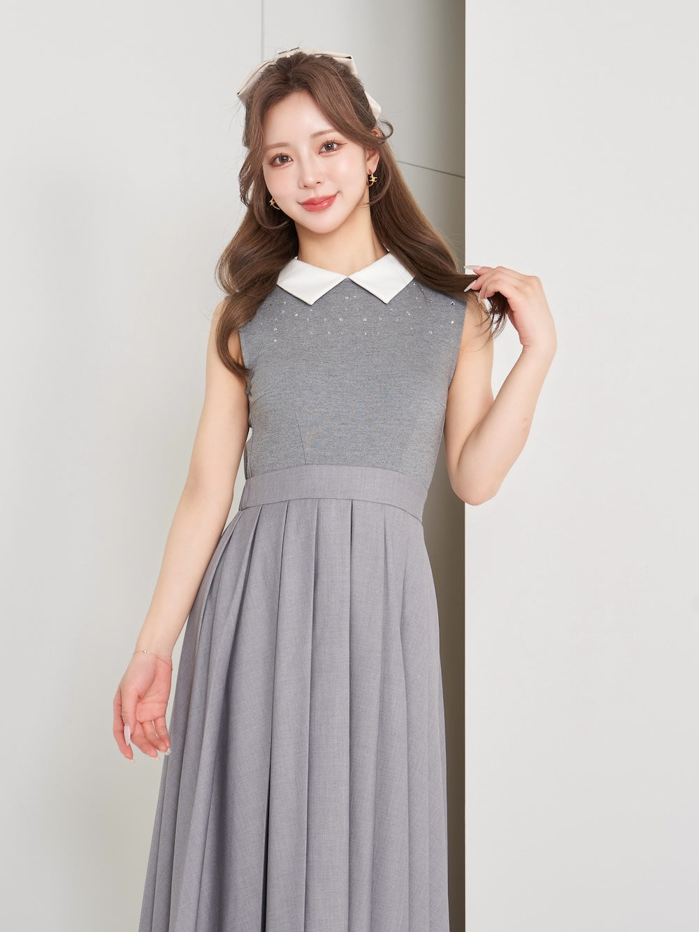 モデル：158cm（着用サイズ：FREE　着用カラー：GRY）