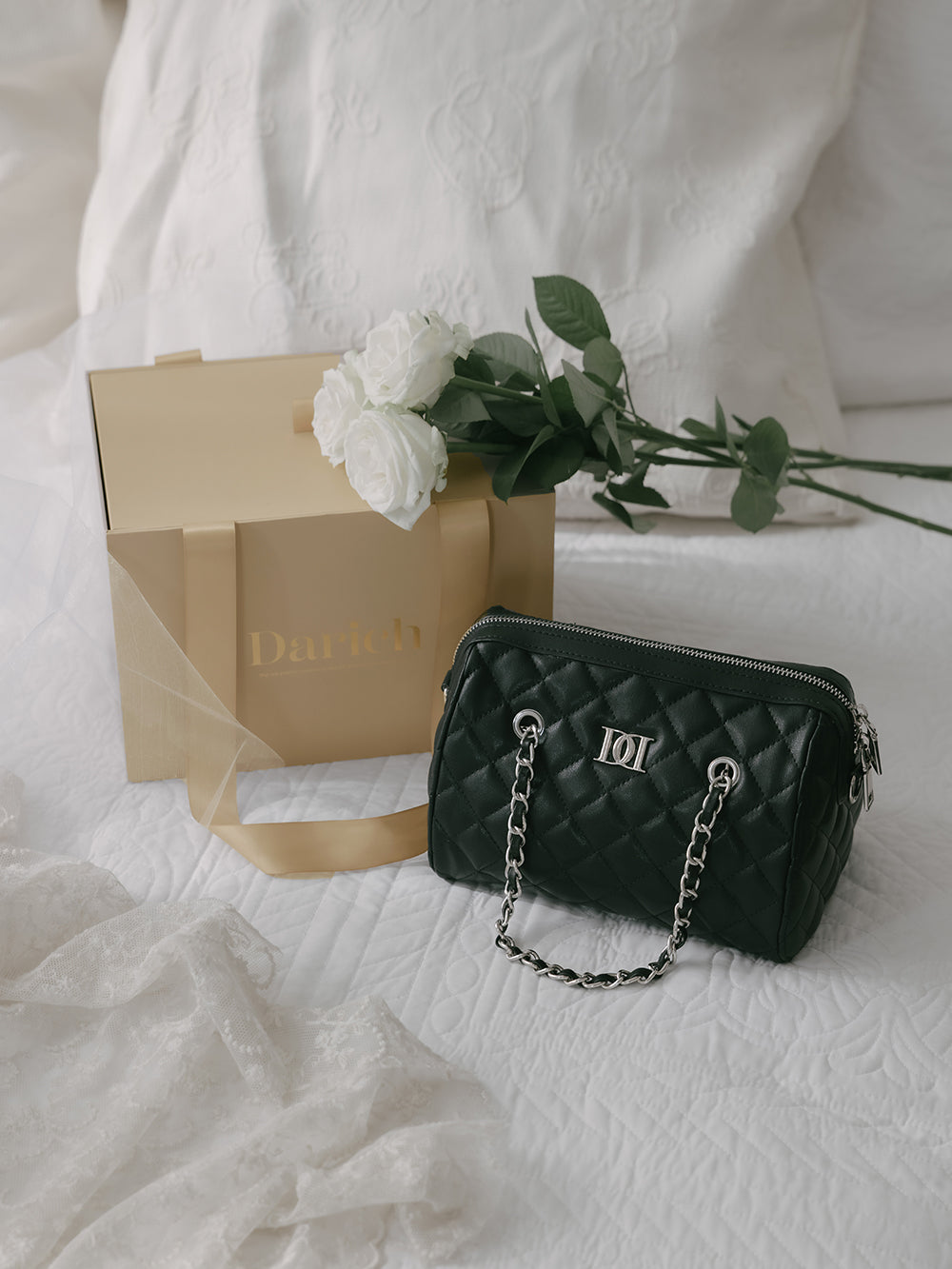 [Novelty] Quilted Mini Boston Bag