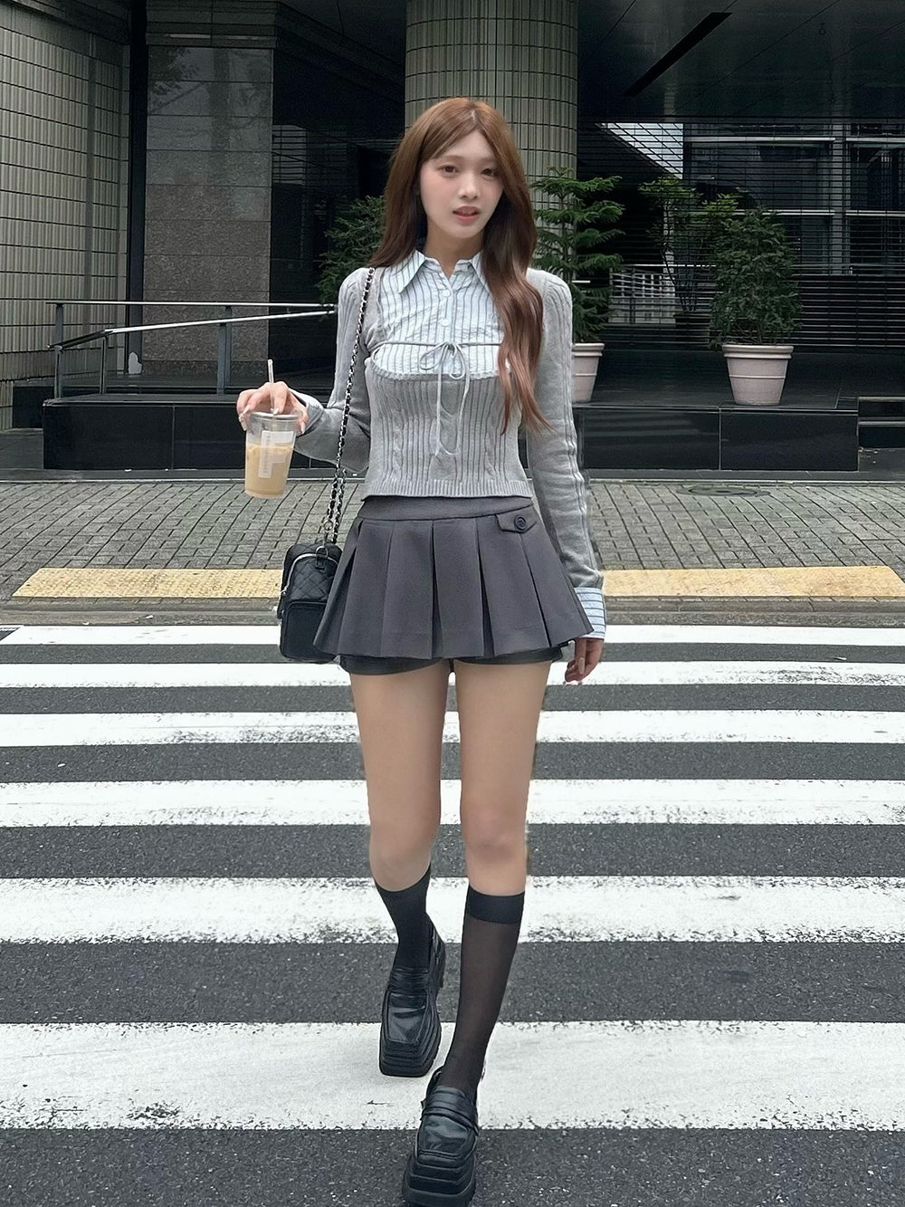 モデル：162cm（着用サイズ：S　着用カラー：GRY）